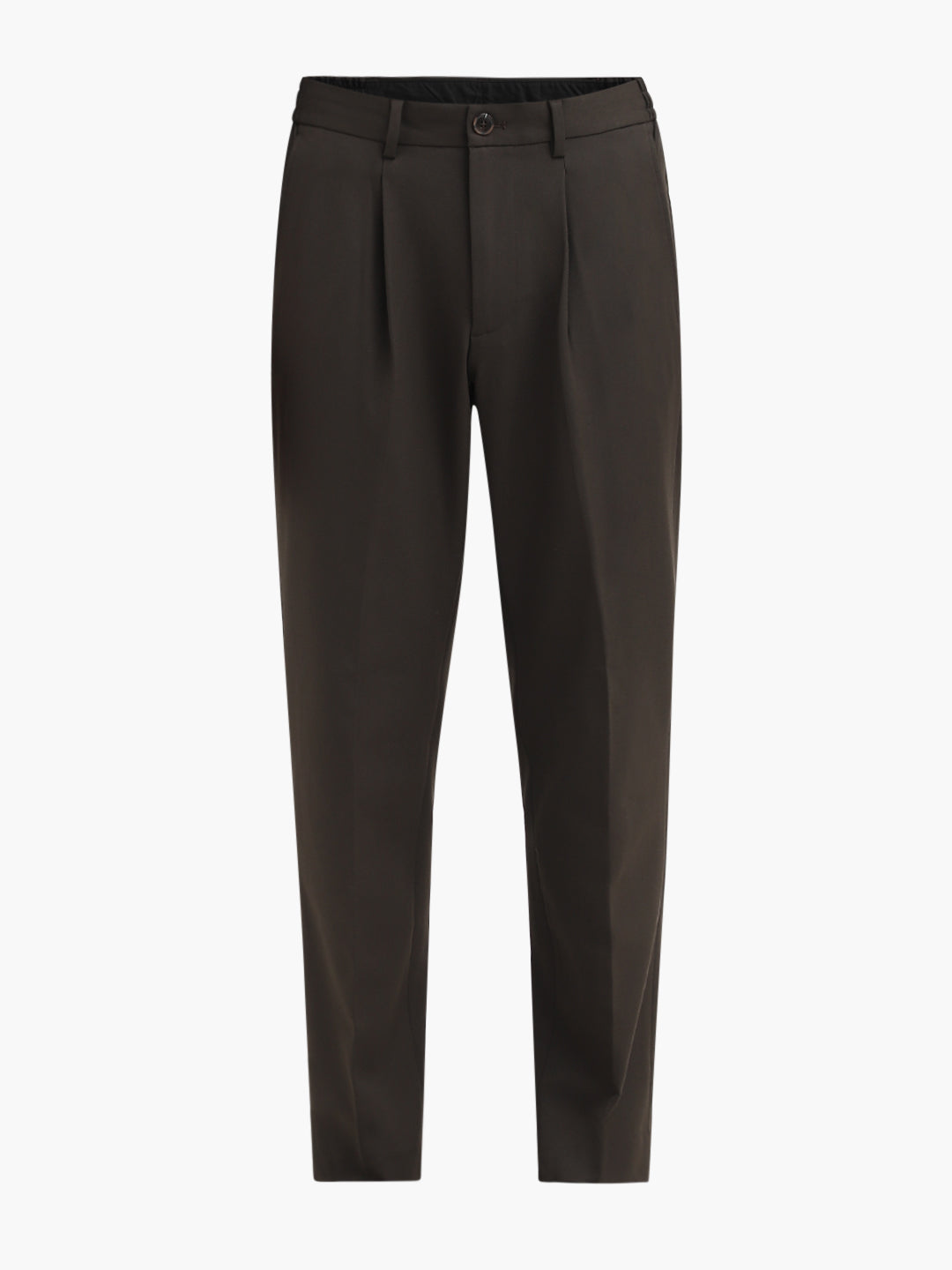 Dark Brown Tapered Fit Pants