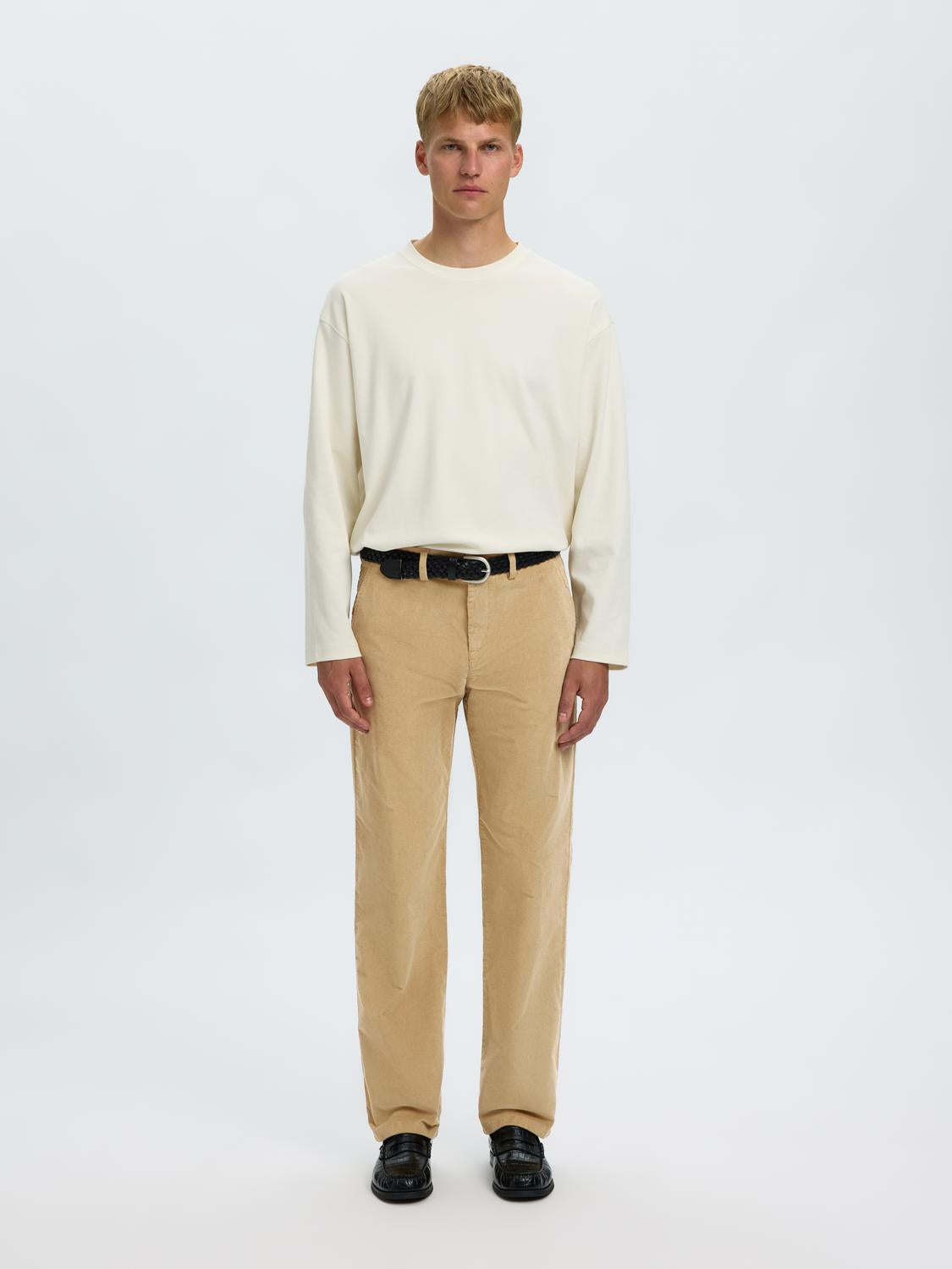 Light Brown Straight Fit Pants