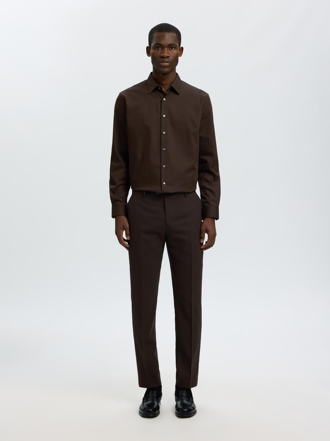 Dark Brown Slim Fit Shirt