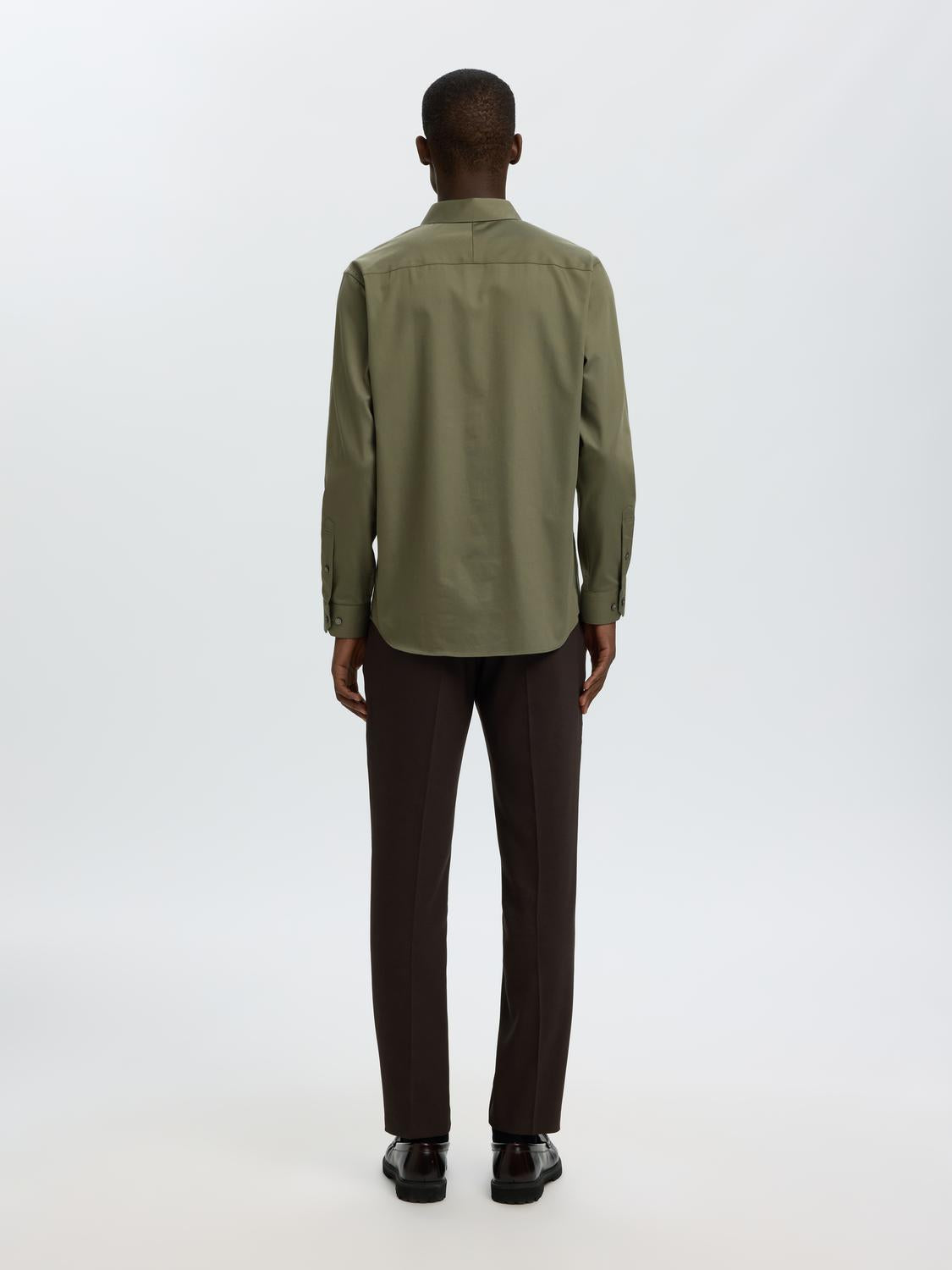 Dark Green Slim Fit Shirt