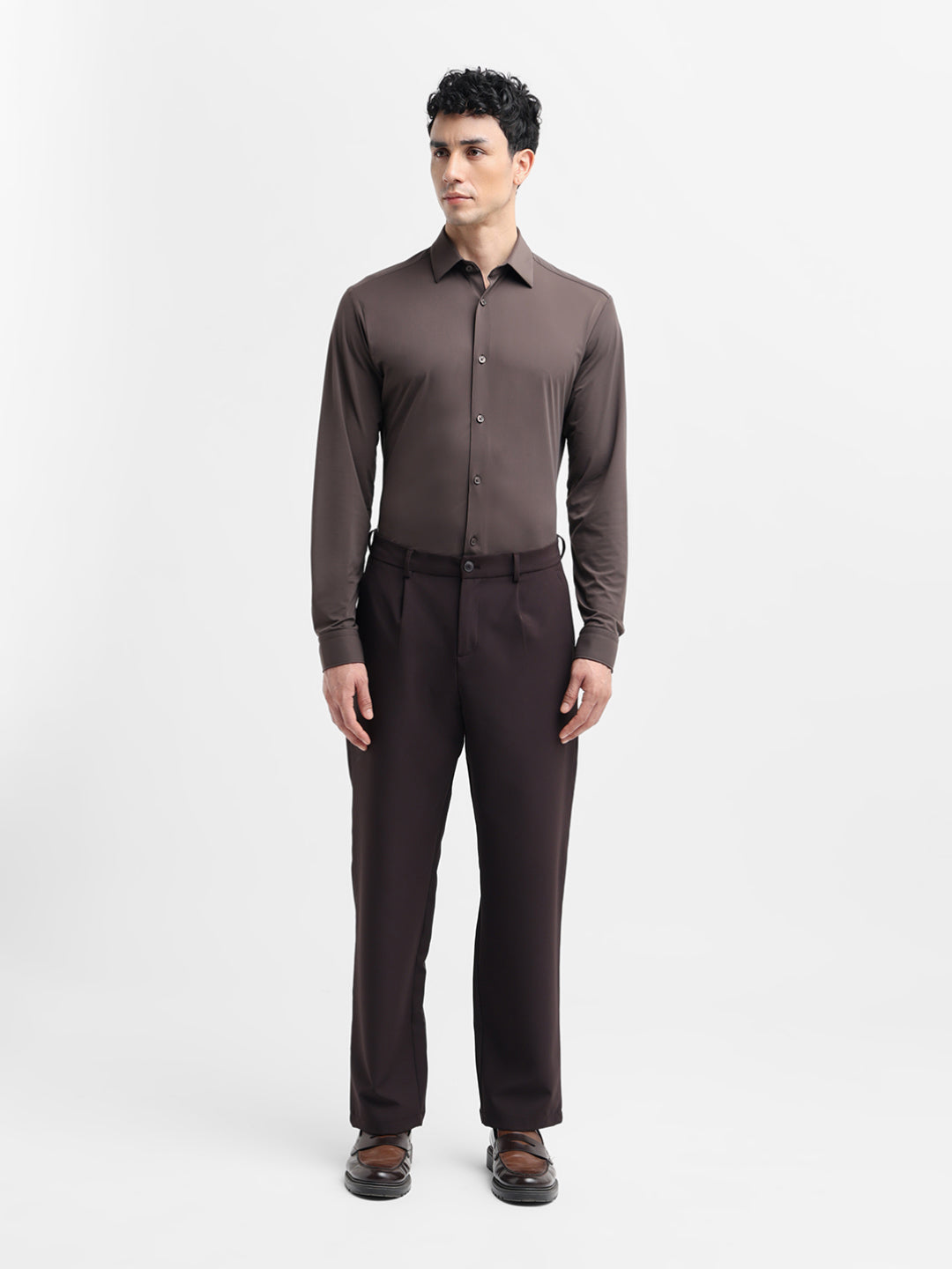 Brown Slim Fit Shirt
