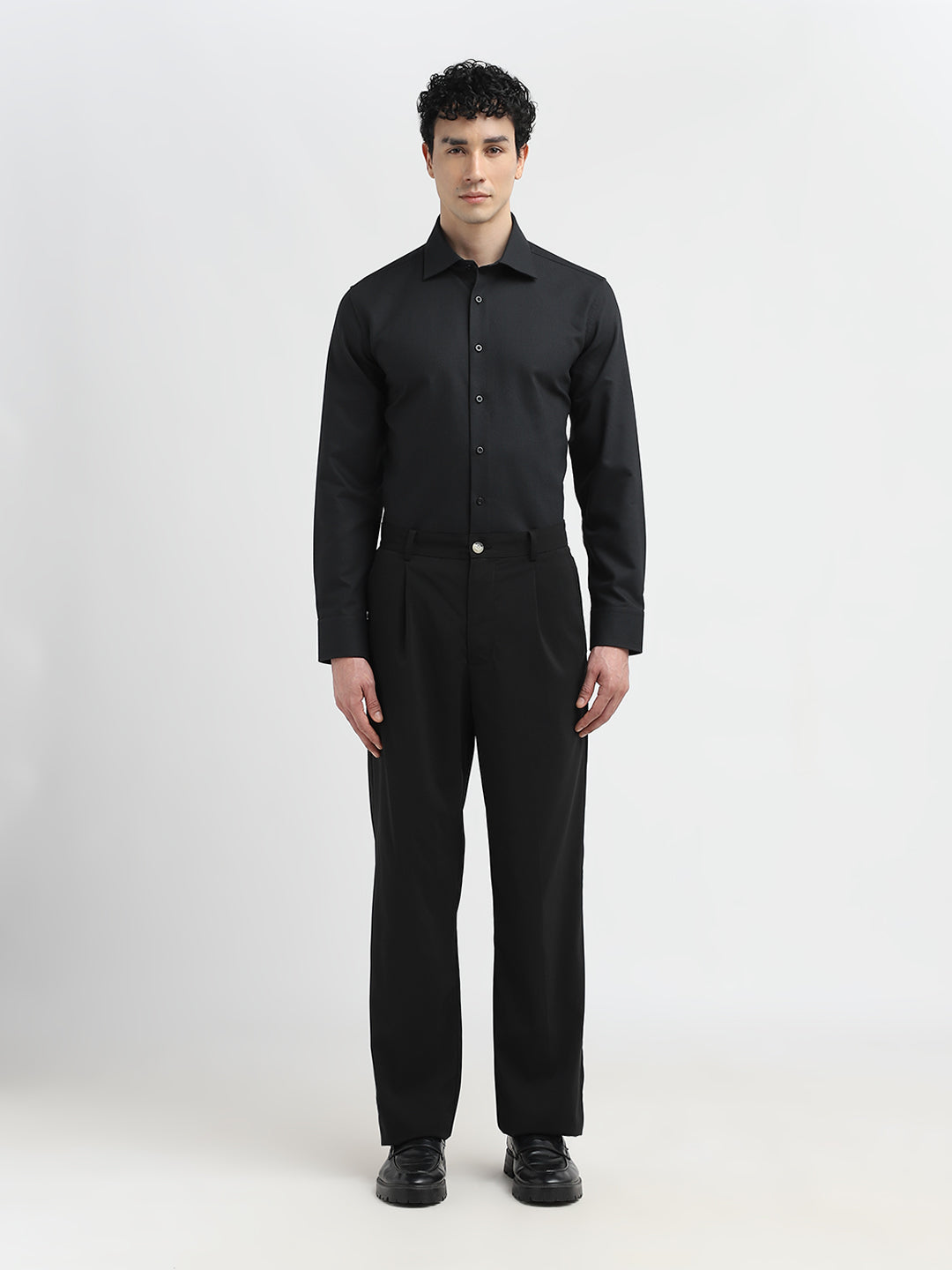 Black Cotton Formal Shirt