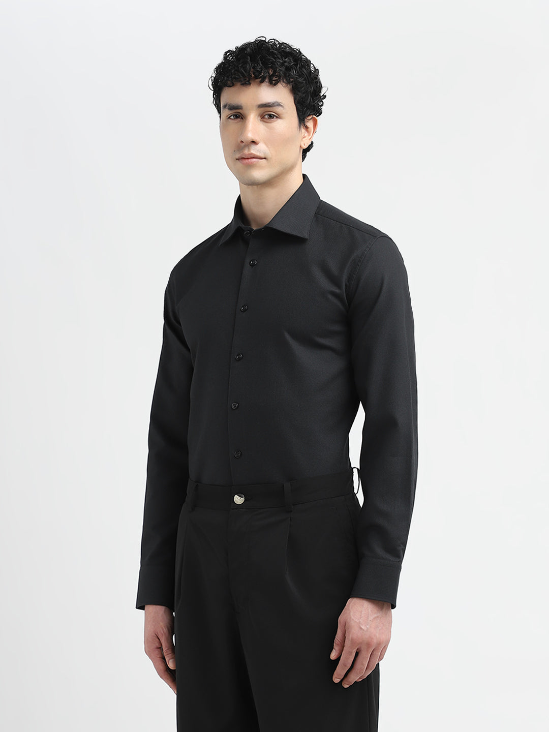 Black Cotton Formal Shirt