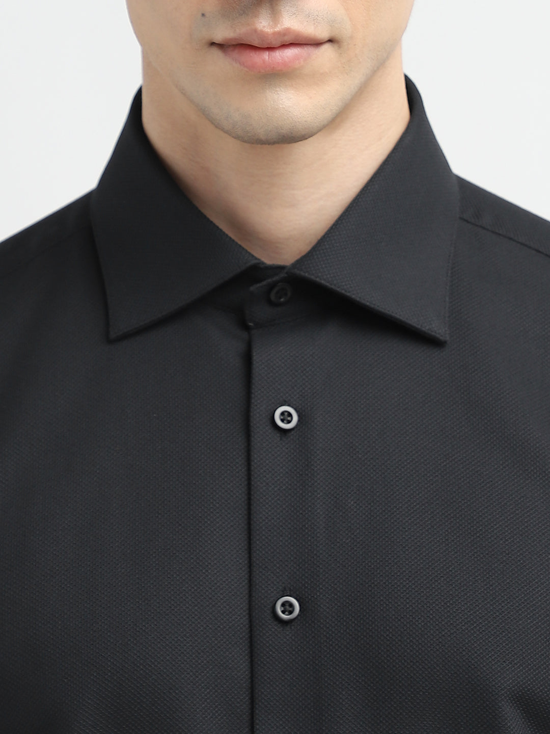 Black Cotton Formal Shirt