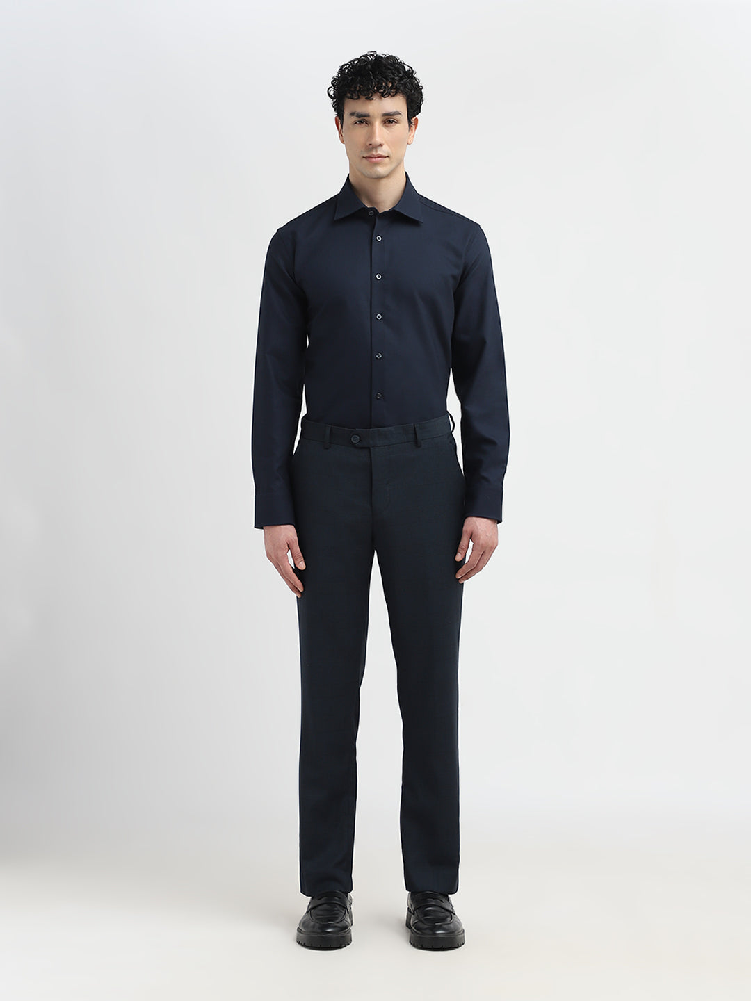 Dark Blue Cotton Formal Shirt