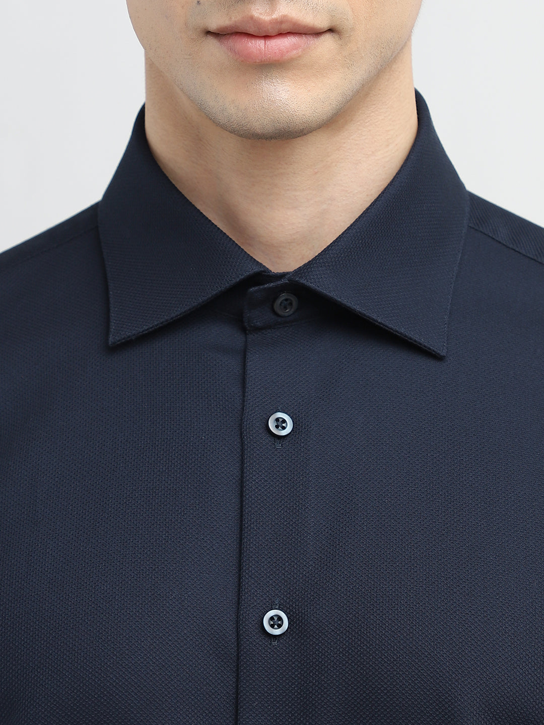 Dark Blue Cotton Formal Shirt