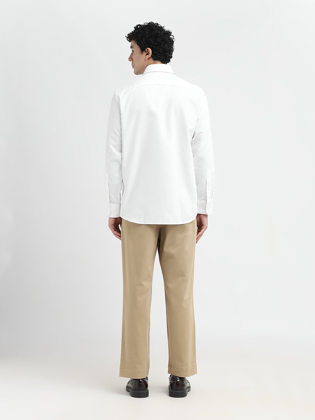 Bright White Cotton Formal Shirt