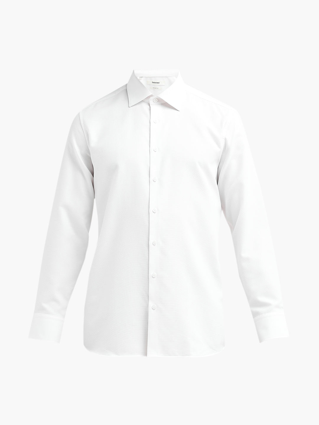Bright White Cotton Formal Shirt