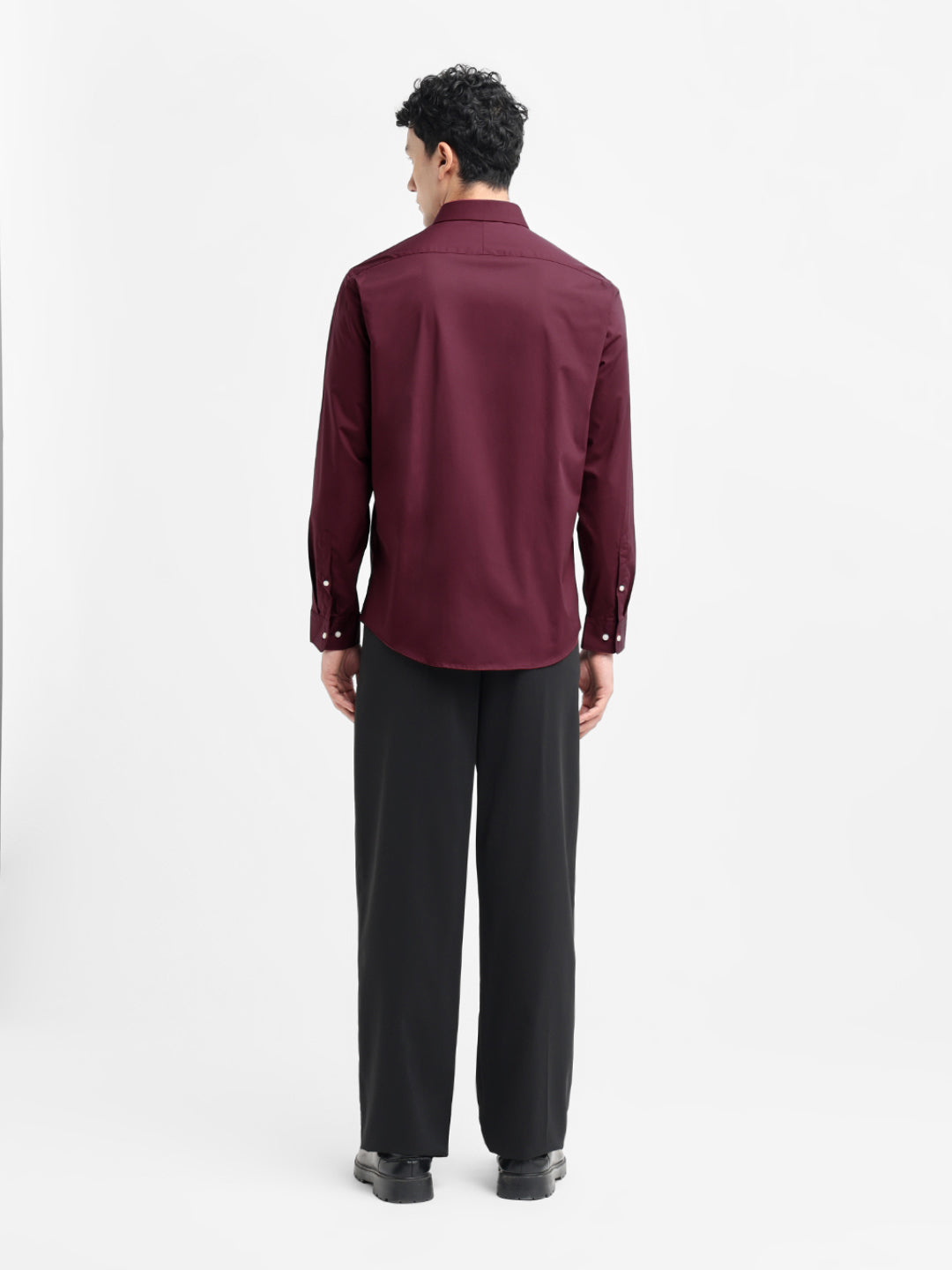 Dark Red Regular Fit Shirt