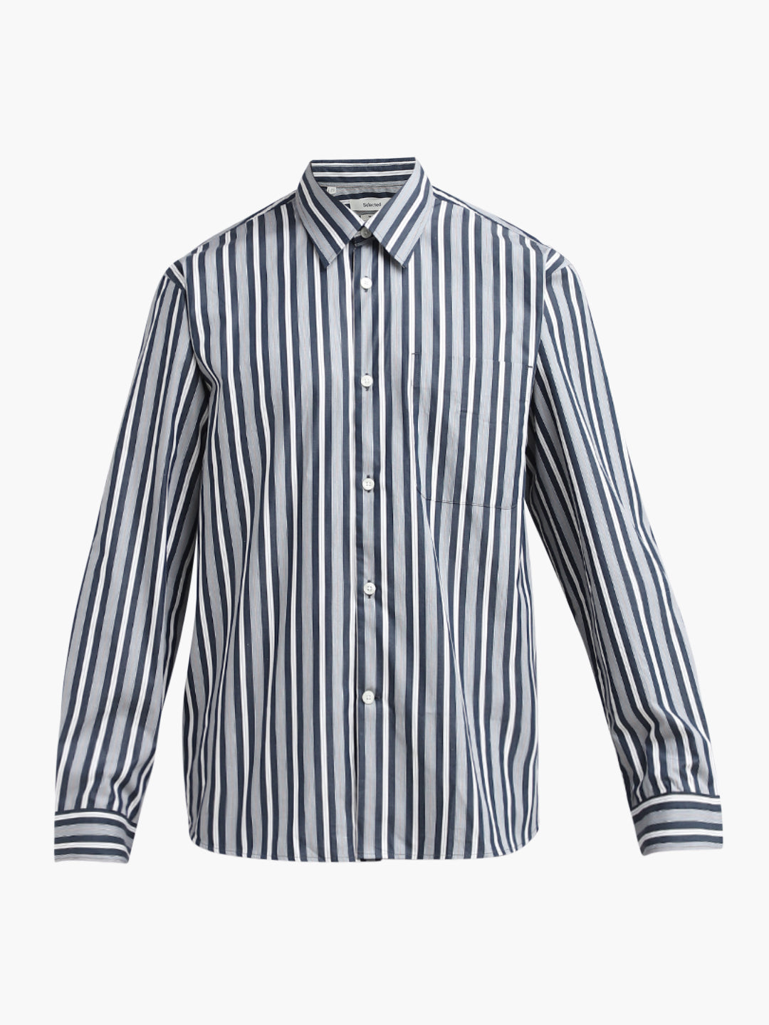 Blue Striped Relaxed Fit Shirt