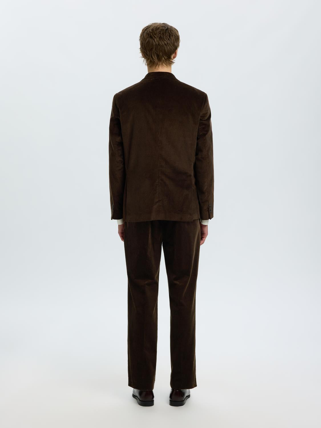Brown Tailored Corduroy Blazer