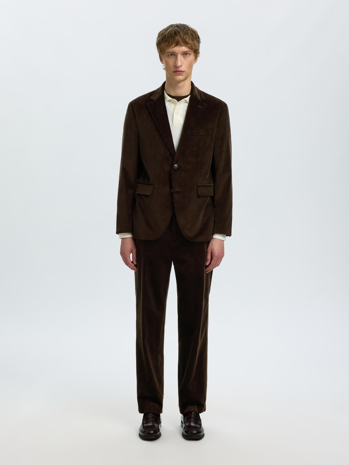 Brown Tailored Corduroy Blazer