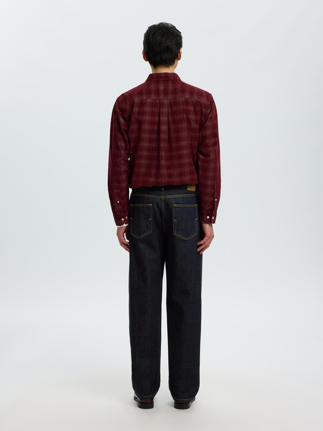 Dark Blue Loose Fit Selvedge Jeans