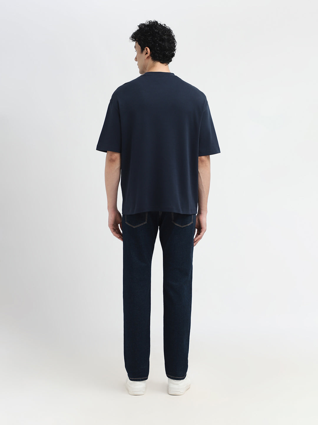 Dark Blue Relaxed Fit O-Neck T-shirt