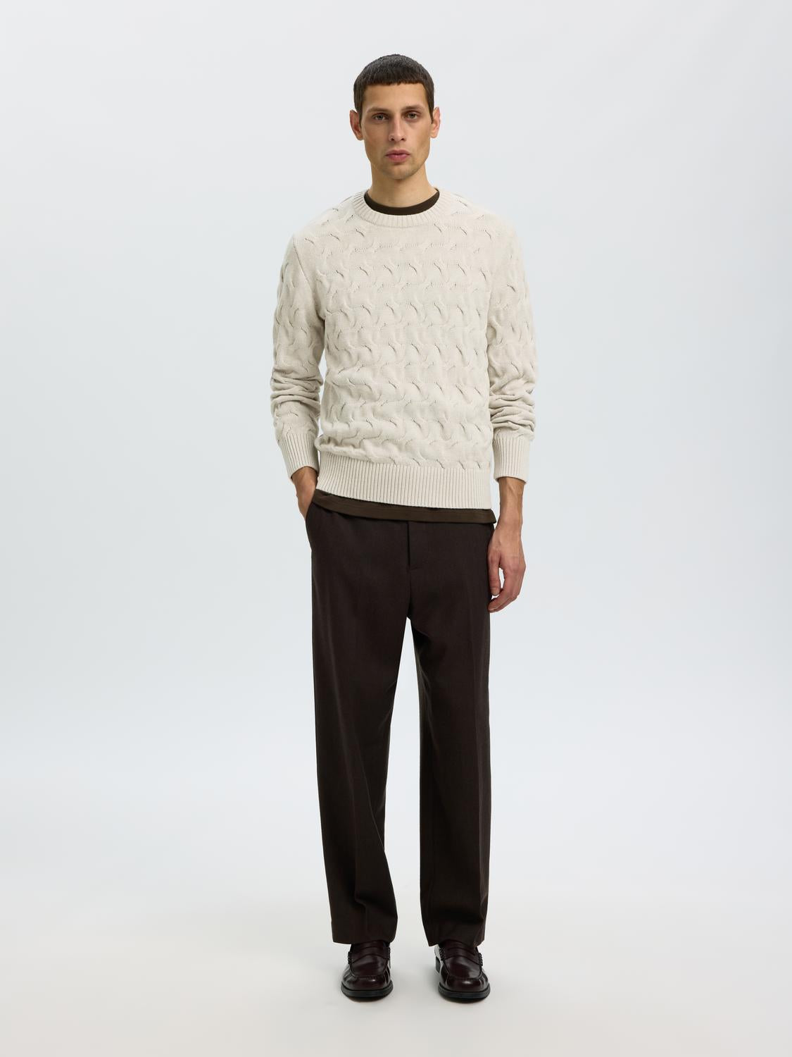 Off-White Cable Knit Pullover