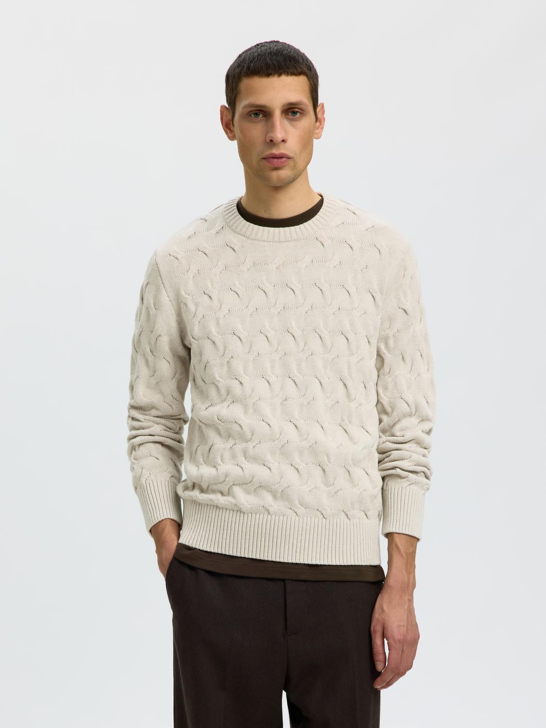 Off-White Cable Knit Pullover