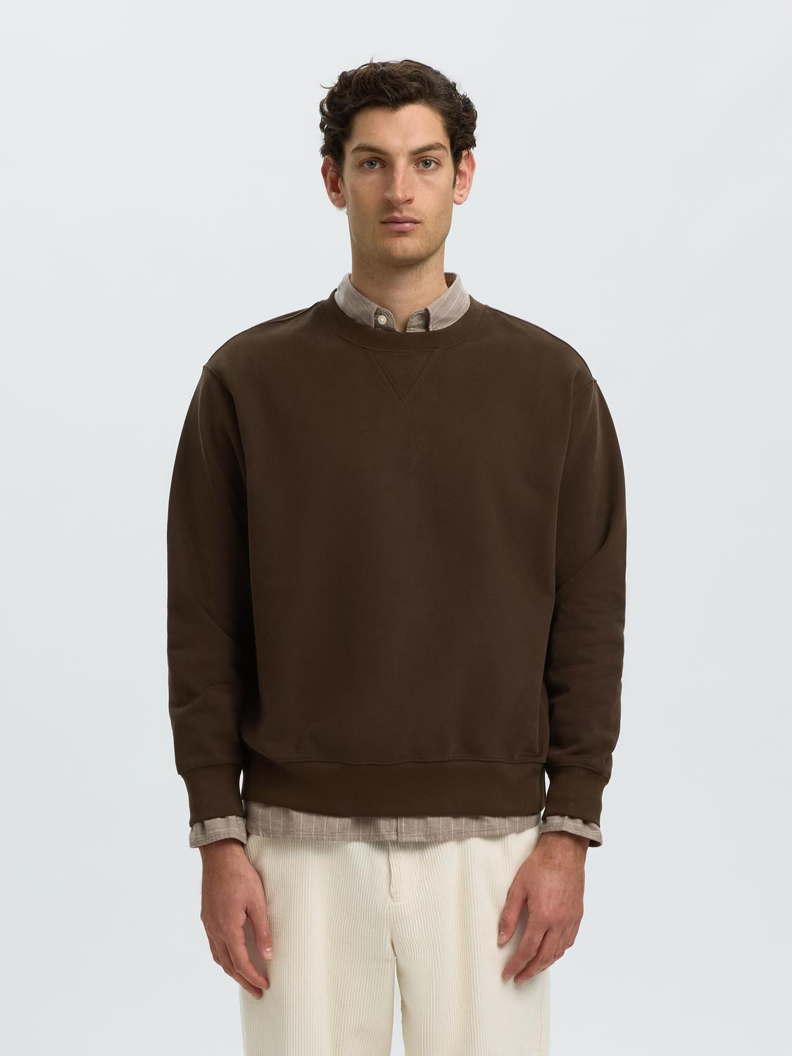 Brown Relaxed Fit Sweatshirt