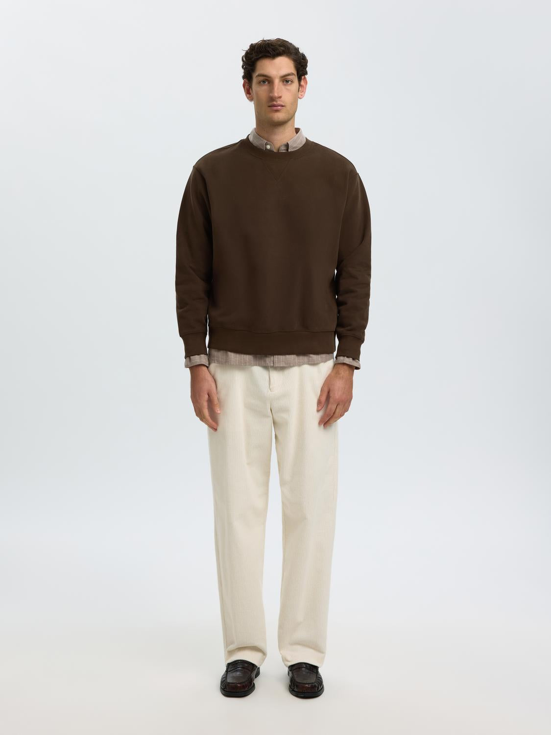 Brown Relaxed Fit Sweatshirt