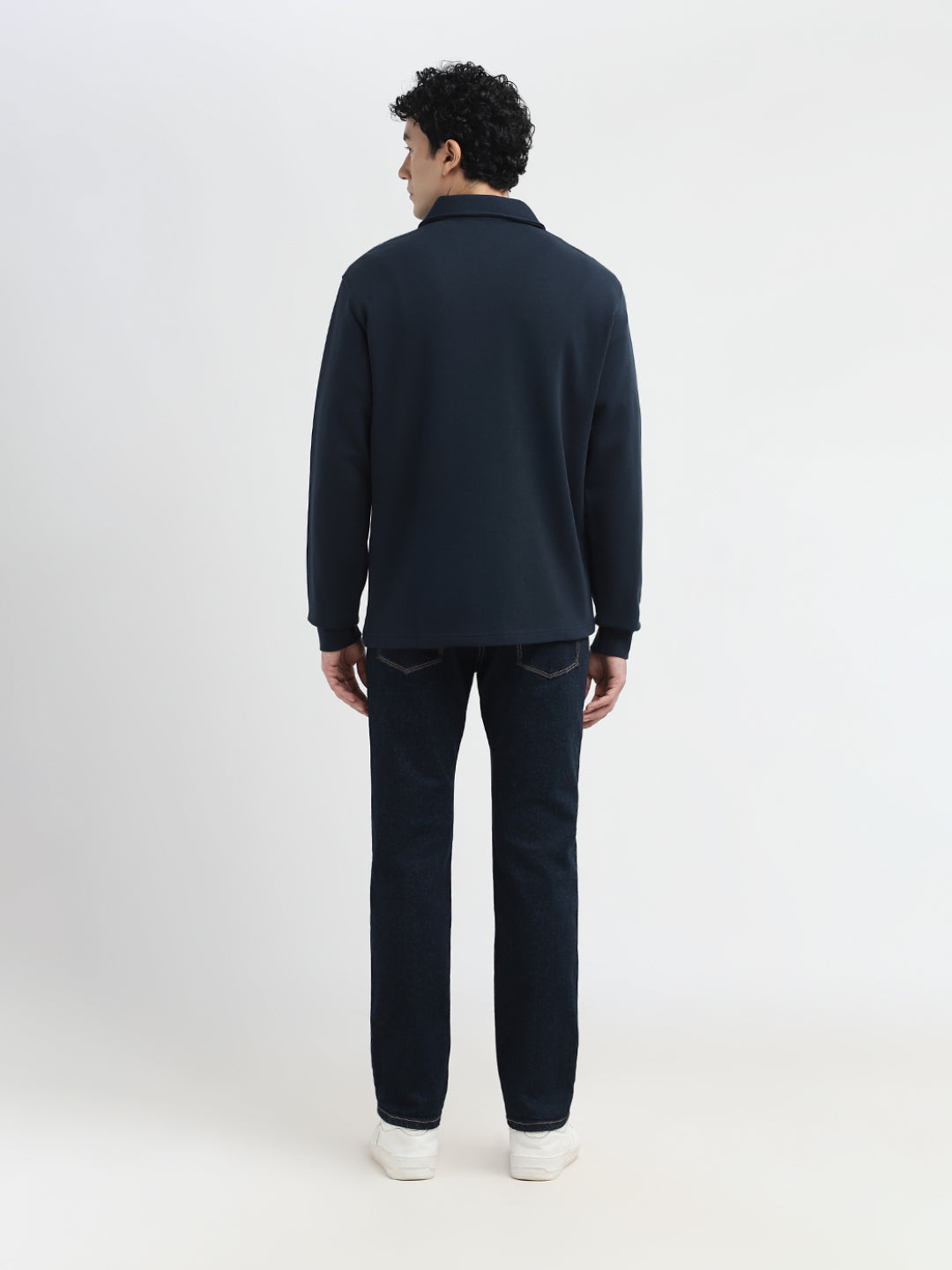 Navy Blue Half Zip Sweatshirt