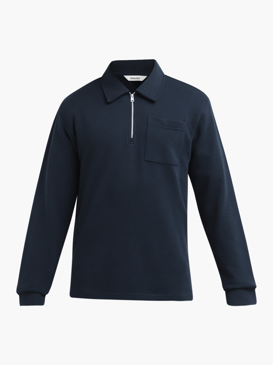 Navy Blue Half Zip Sweatshirt