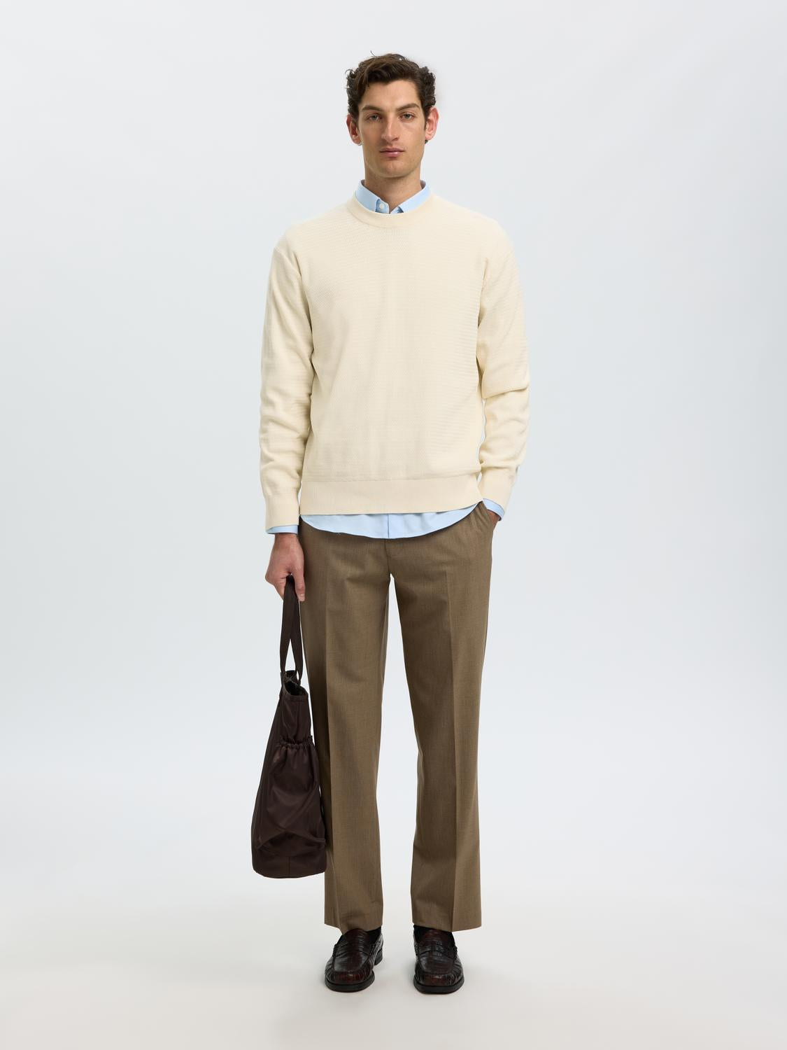 Off-White Crew Neck Pullover