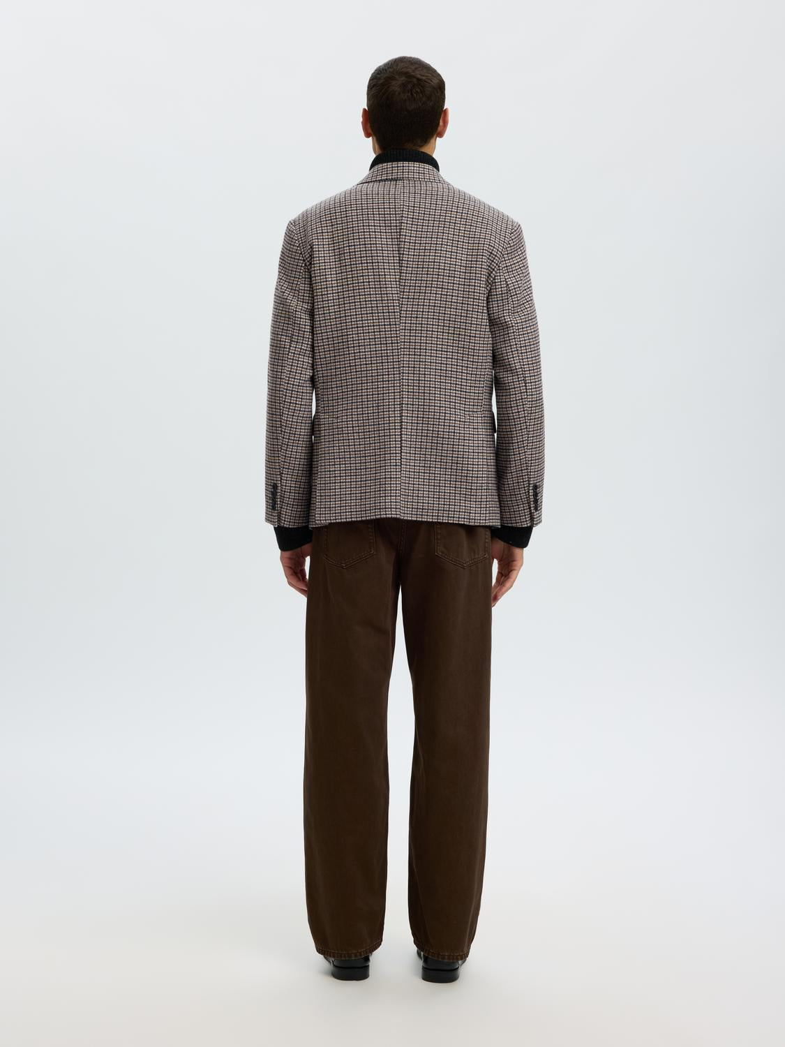 Double Breasted Check Blazer