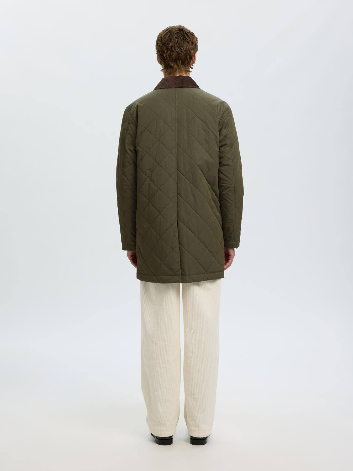 Green Quilted Duffel Coat