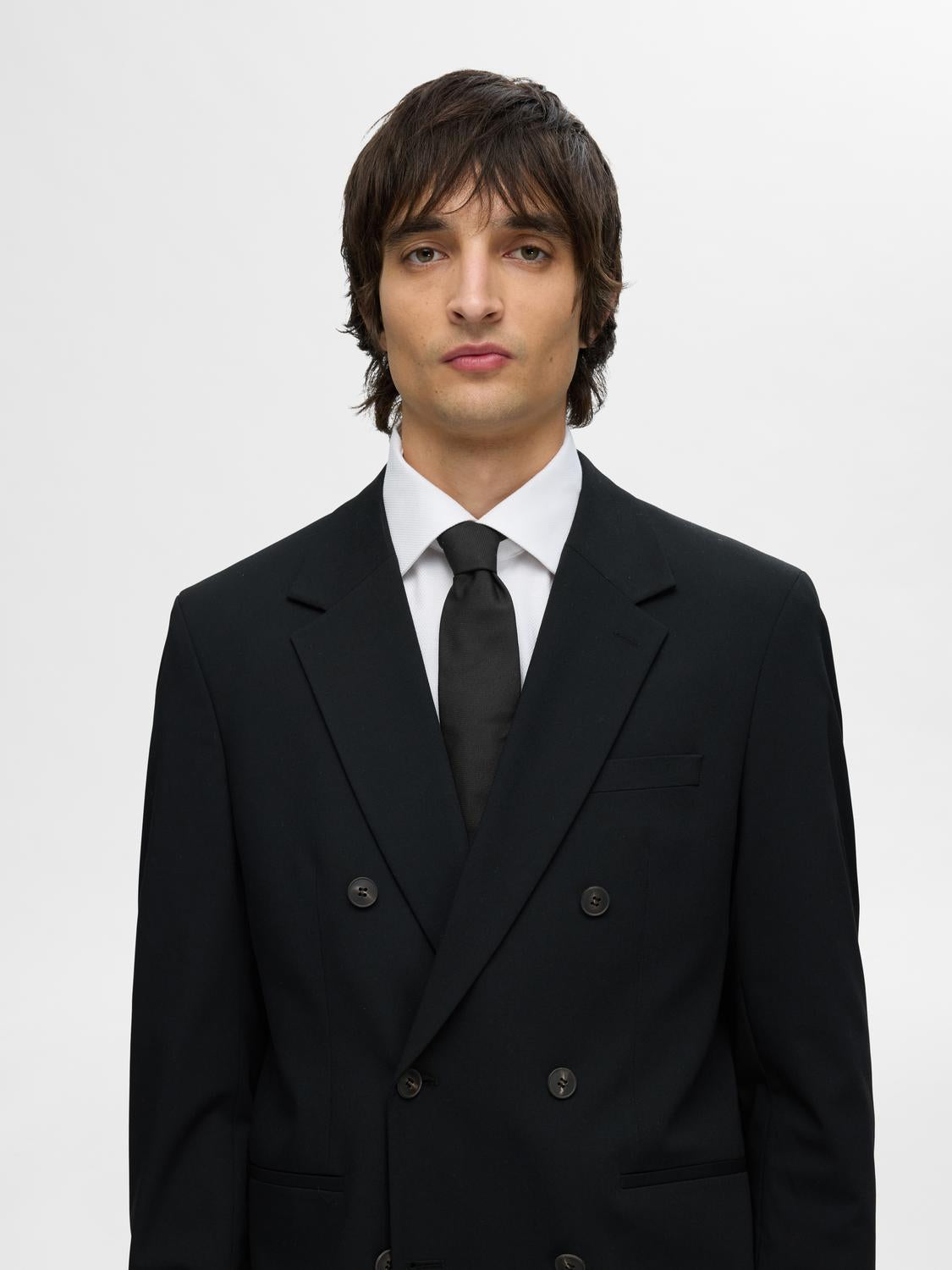 Black Structured Tie