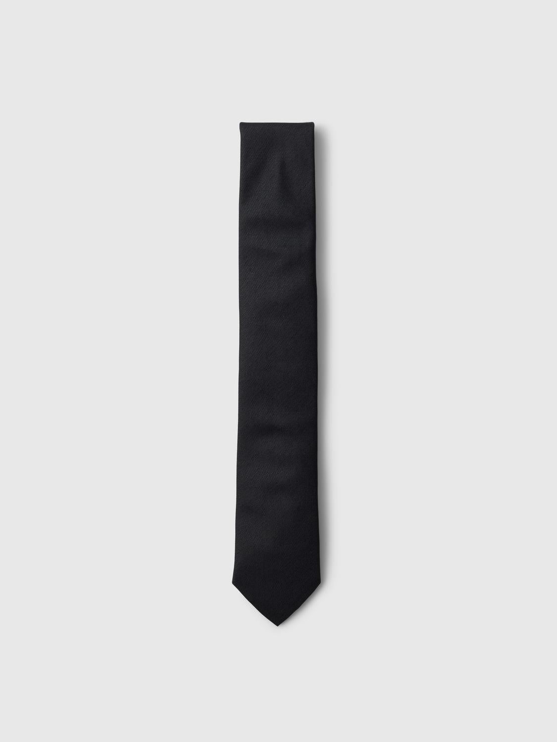 Black Structured Tie