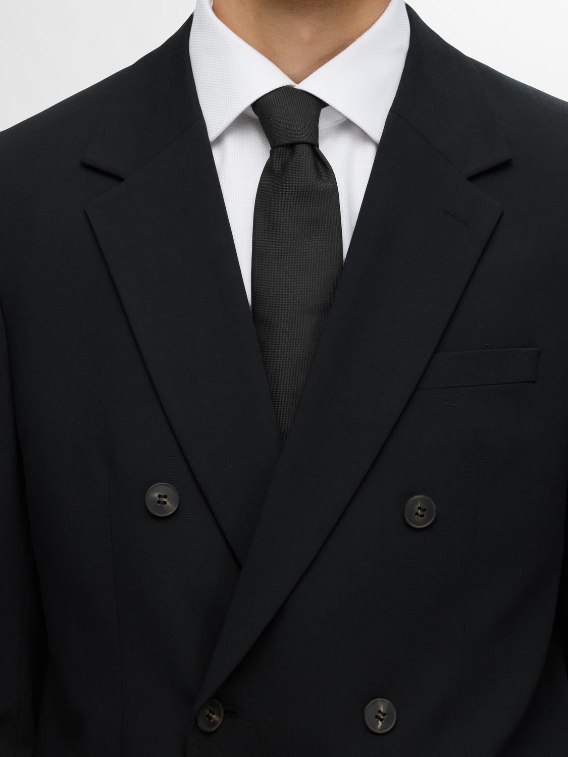 Black Structured Tie