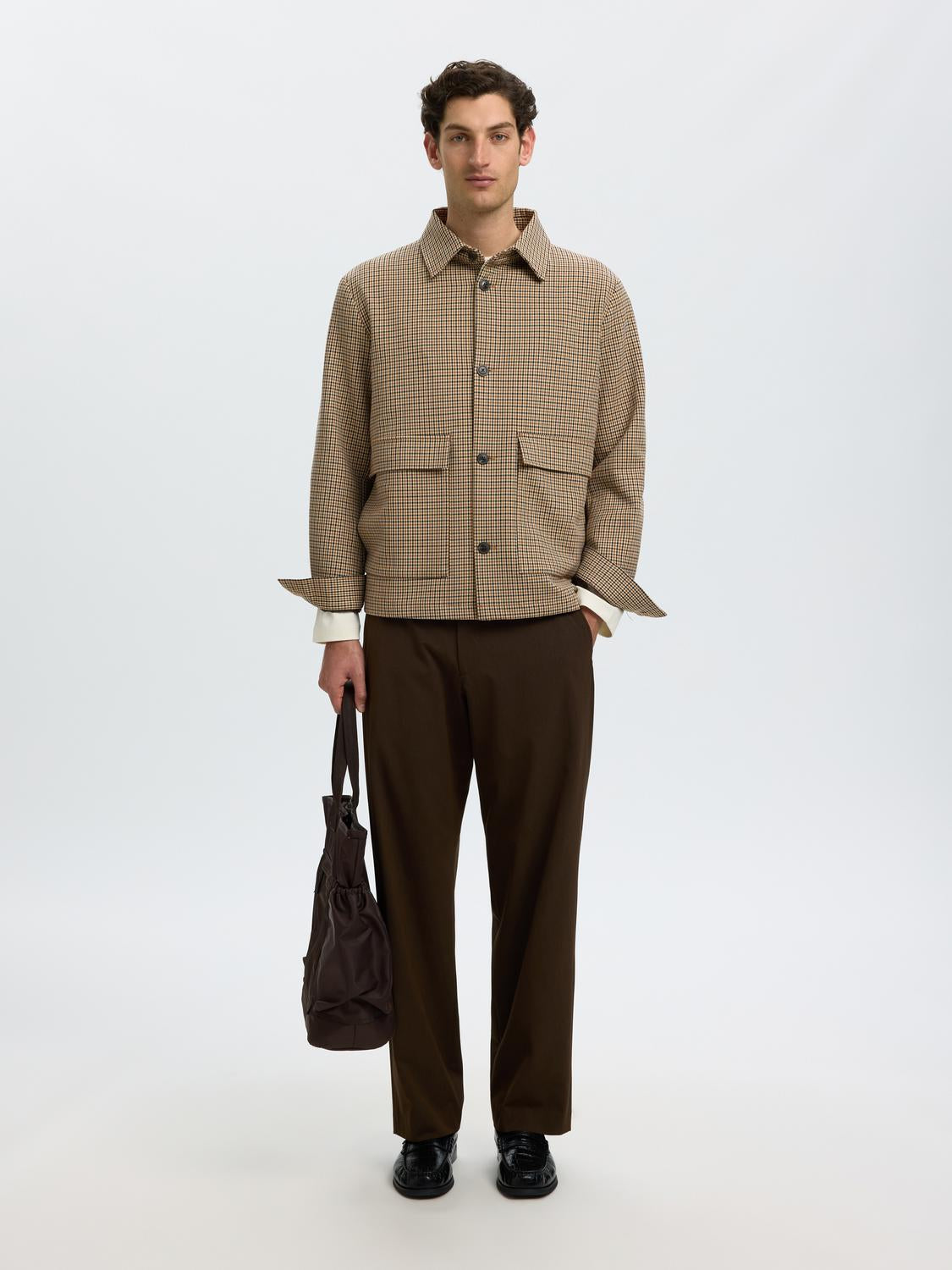 Brown Check Hybrid Blazer