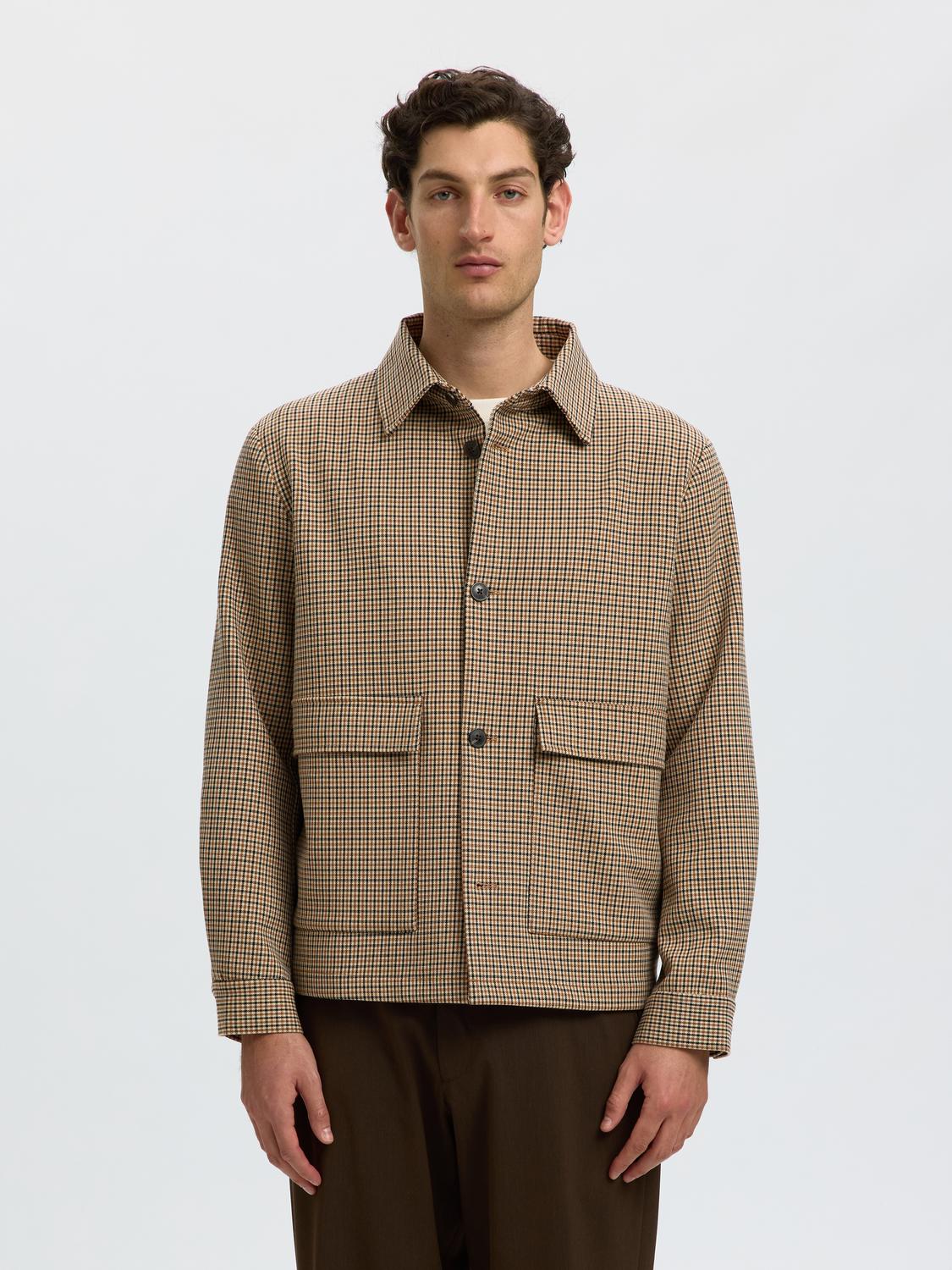 Brown Check Hybrid Blazer
