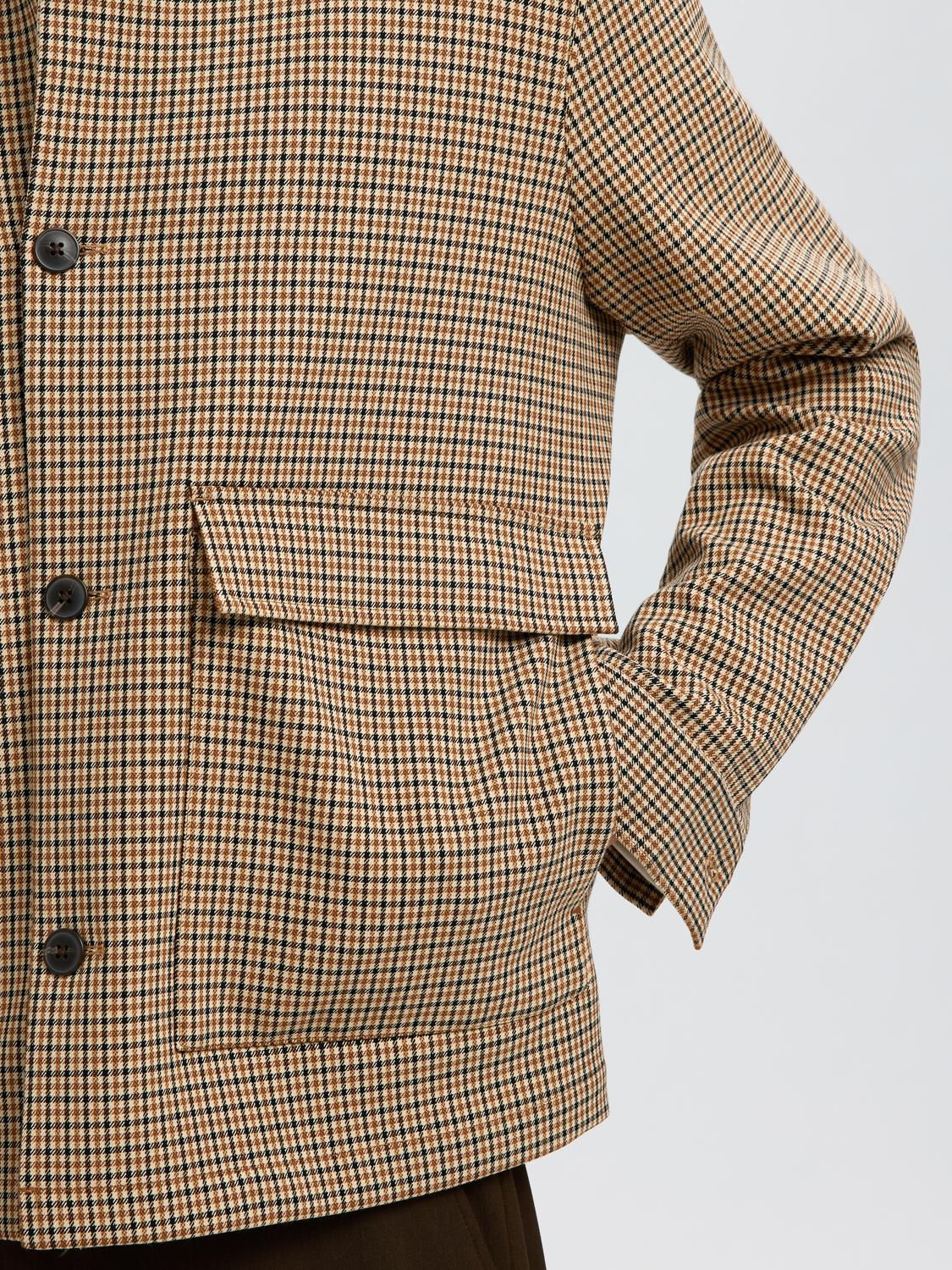 Brown Check Hybrid Blazer