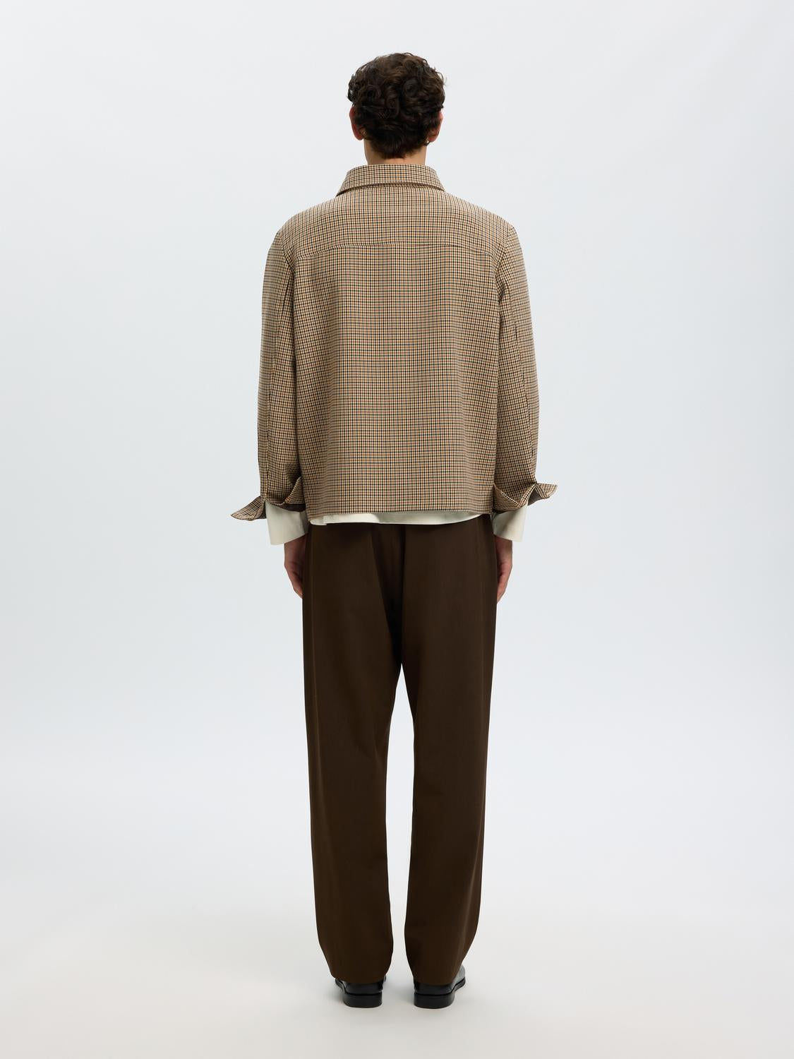 Brown Check Hybrid Blazer