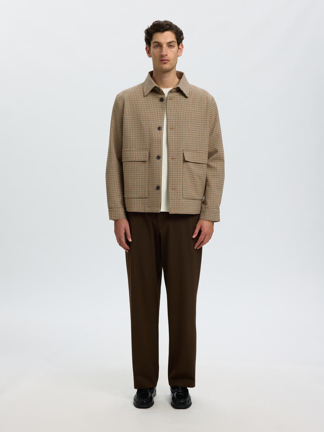 Brown Check Hybrid Blazer