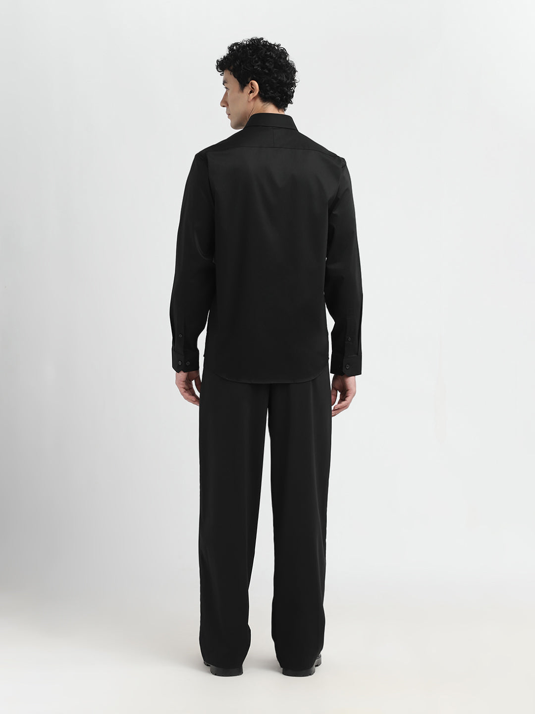 Black Regular Fit Formal Shirt