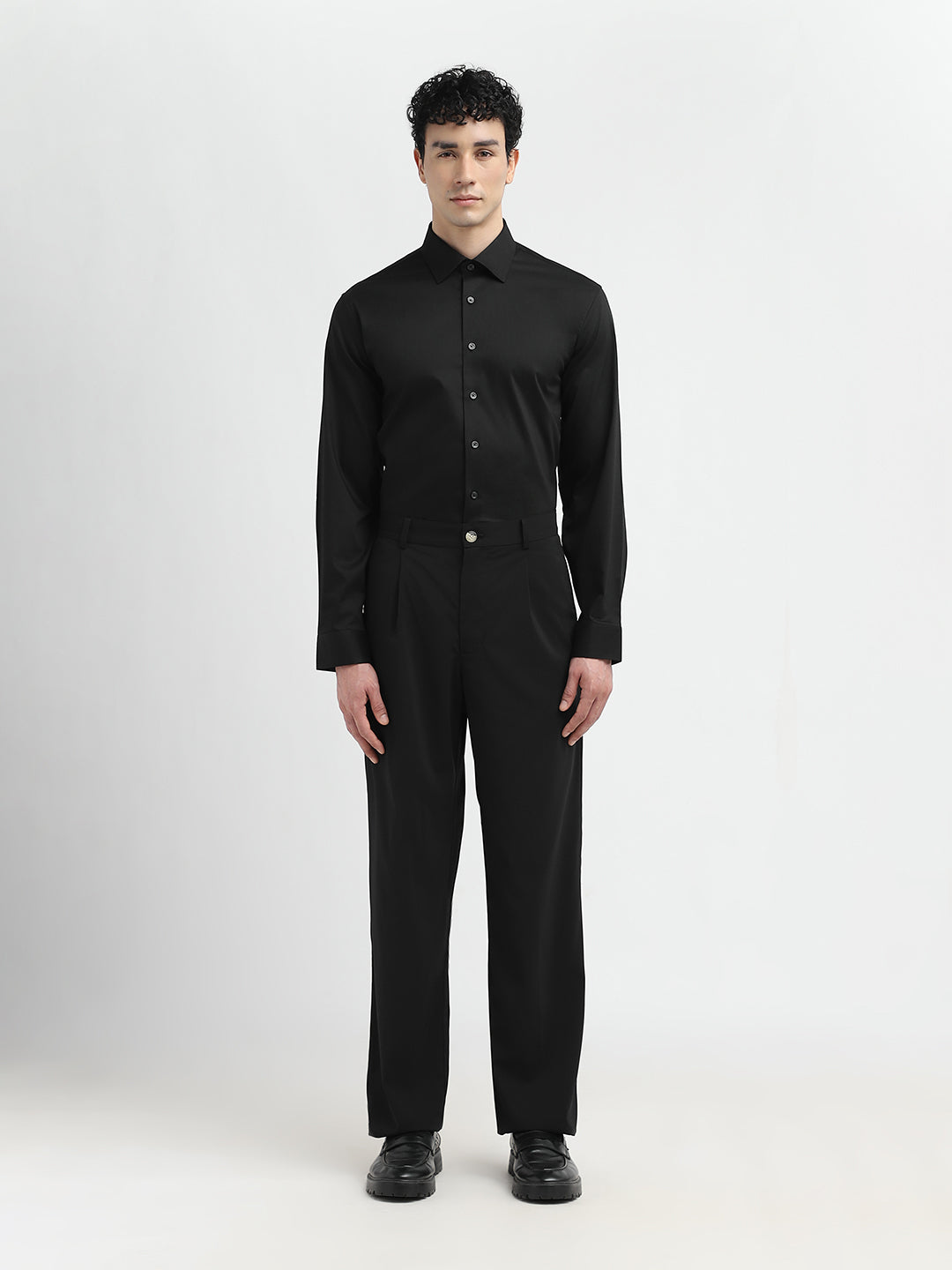 Black Regular Fit Formal Shirt
