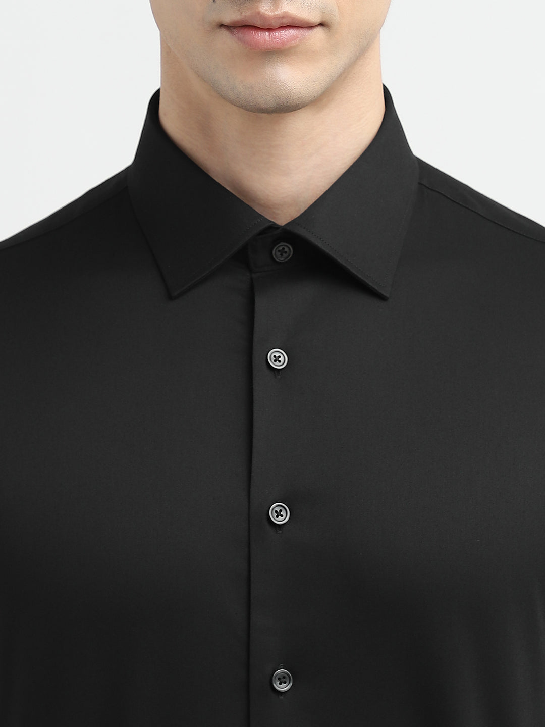 Black Regular Fit Formal Shirt