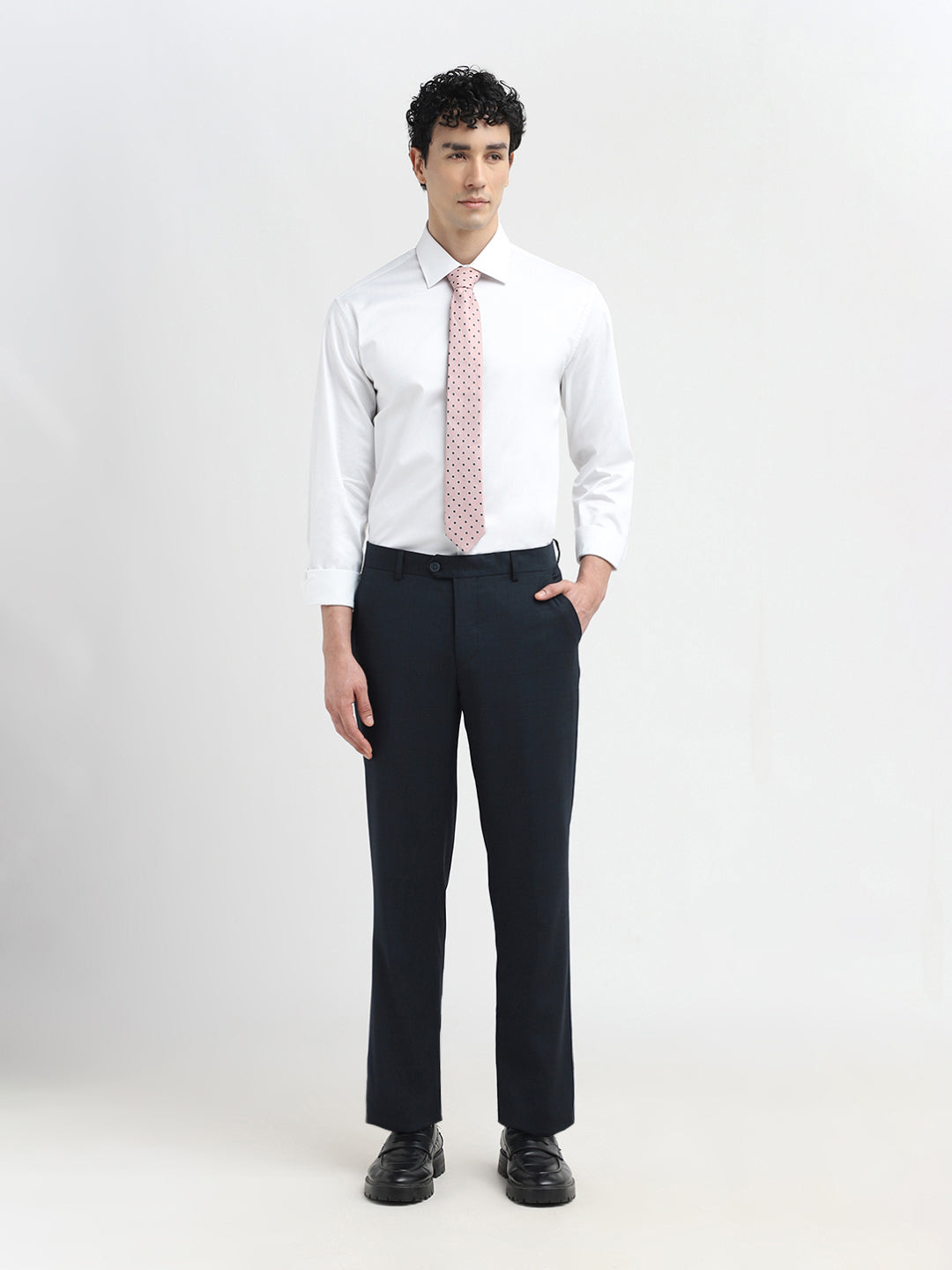 White Regular Fit Formal Shirt