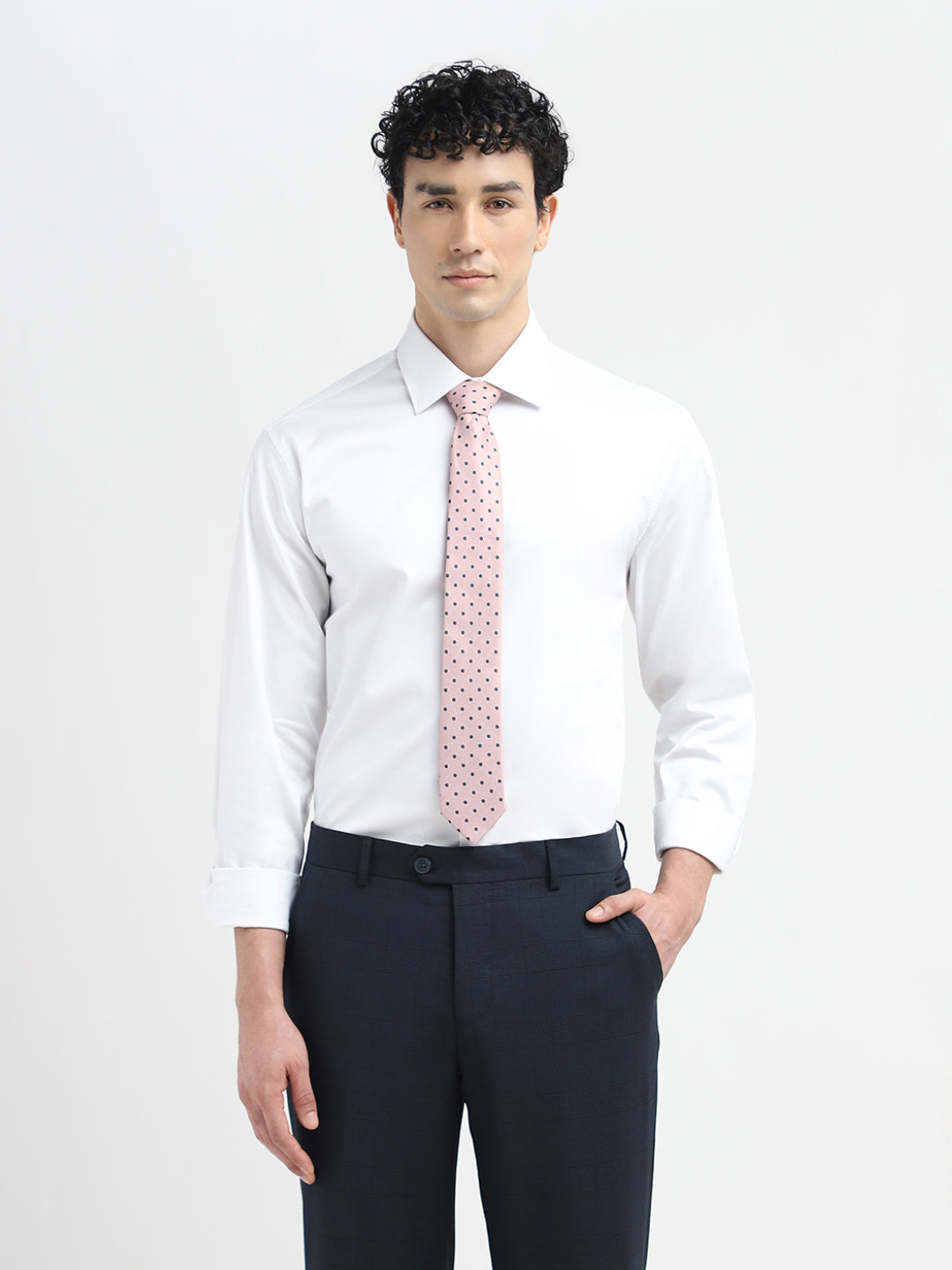 White Regular Fit Formal Shirt