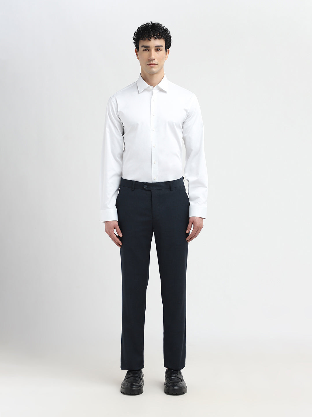 White Regular Fit Formal Shirt