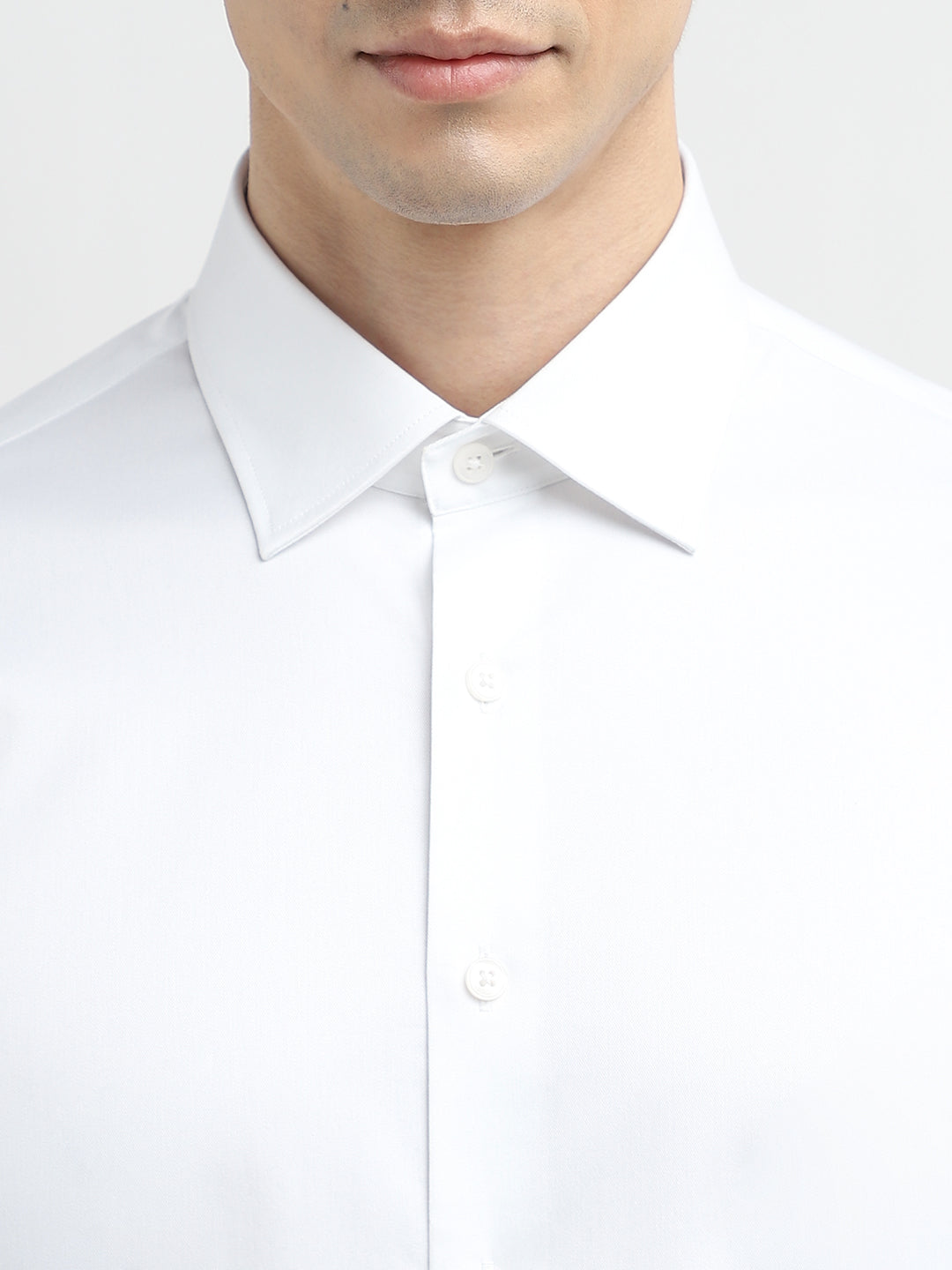 White Regular Fit Formal Shirt