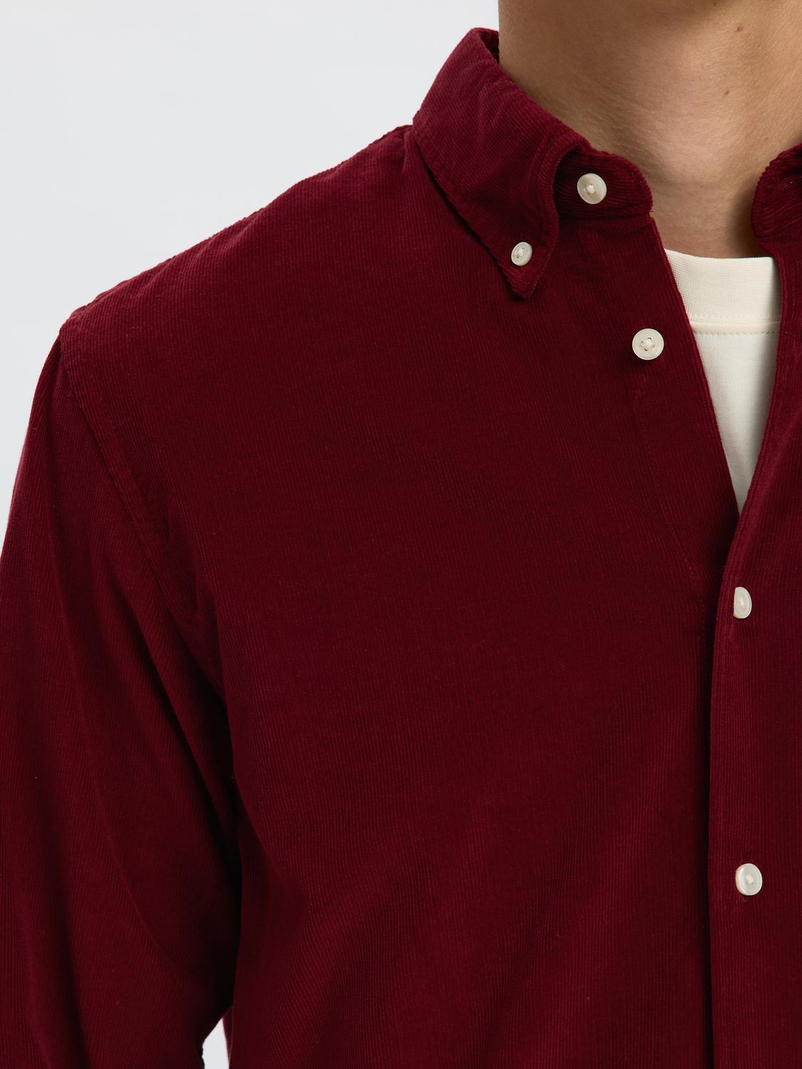 Dark Red Corduroy Shirt