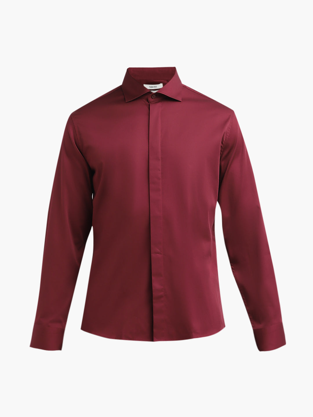 Dark Red Satin Shirt