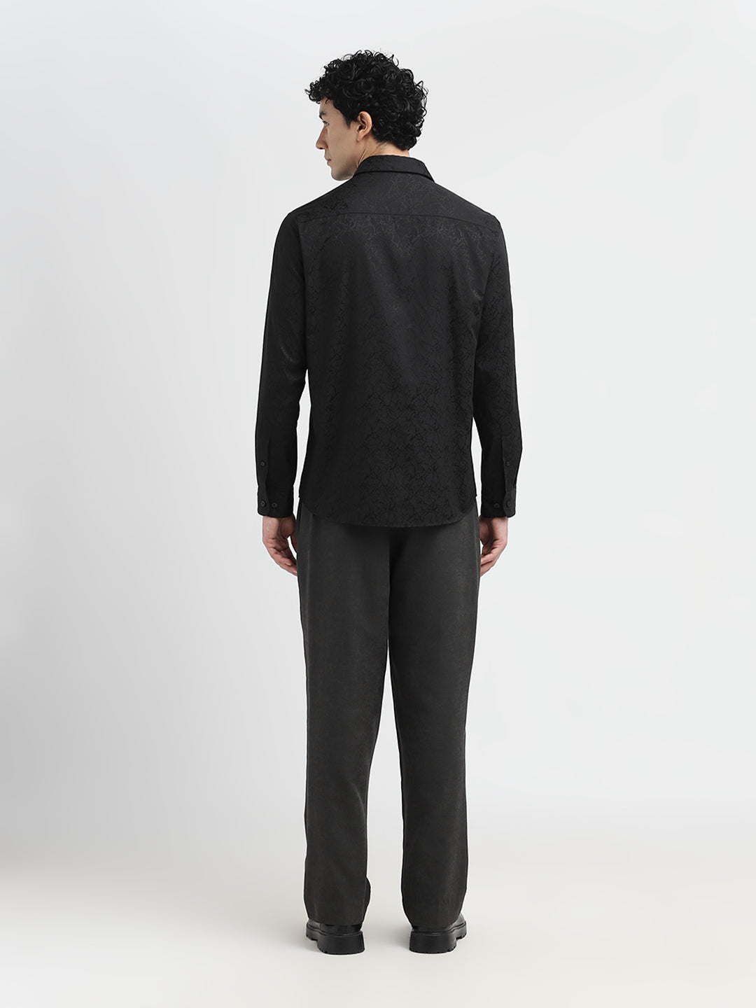 Black Textured Shirt