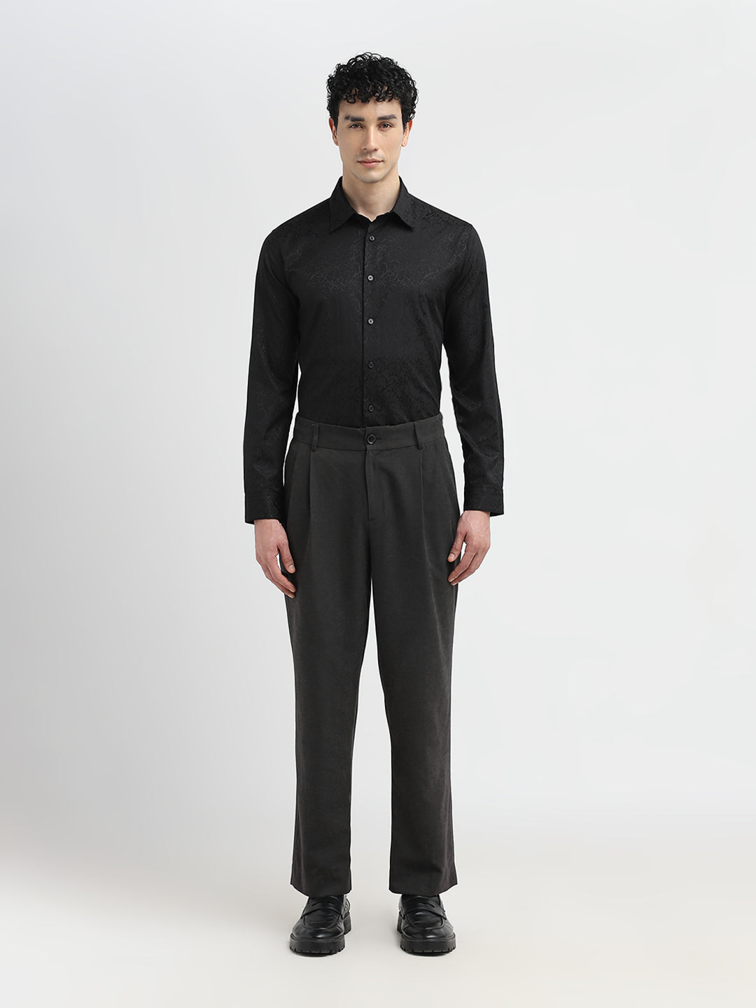 Black Textured Shirt