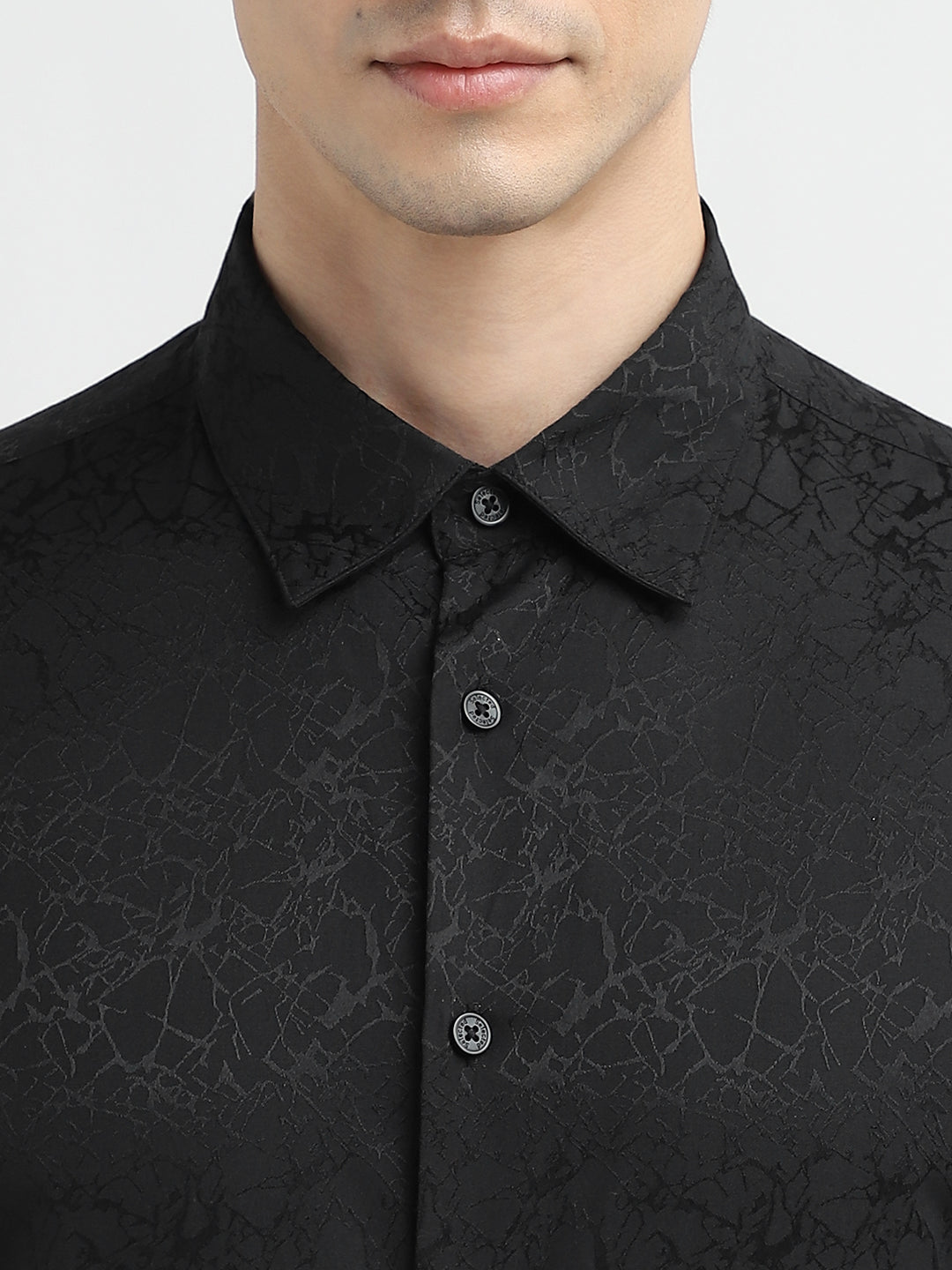 Black Textured Shirt