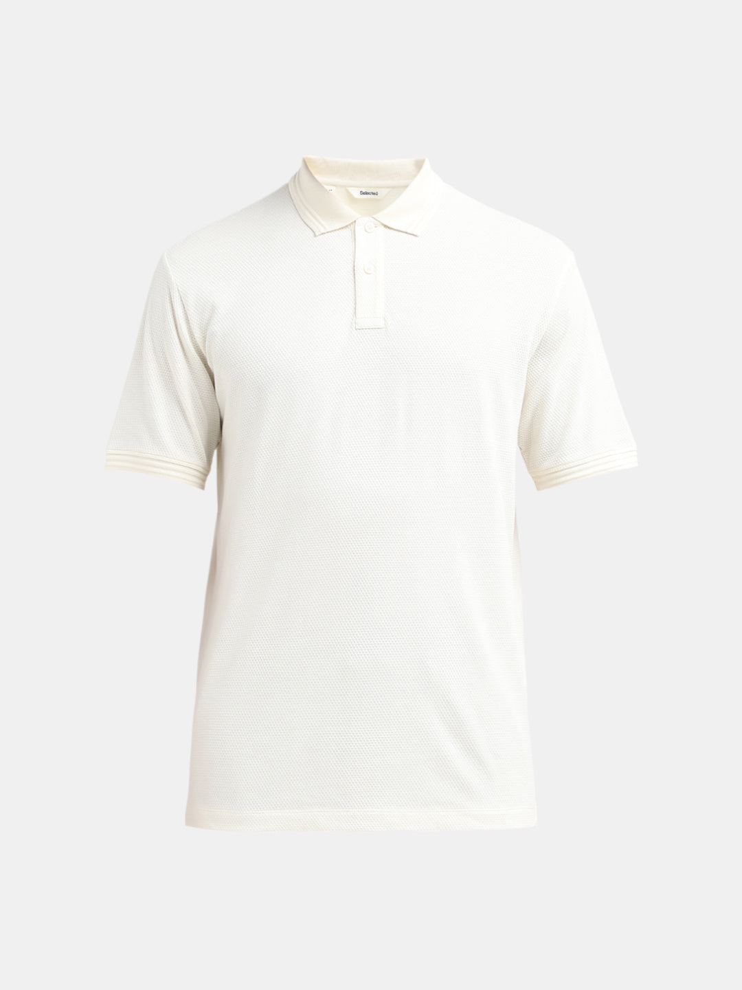 Off-White Textured Polo