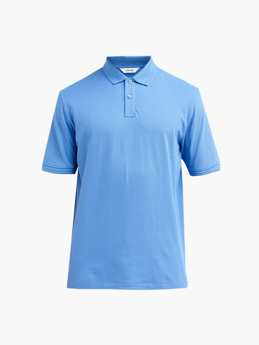 Blue Textured Polo