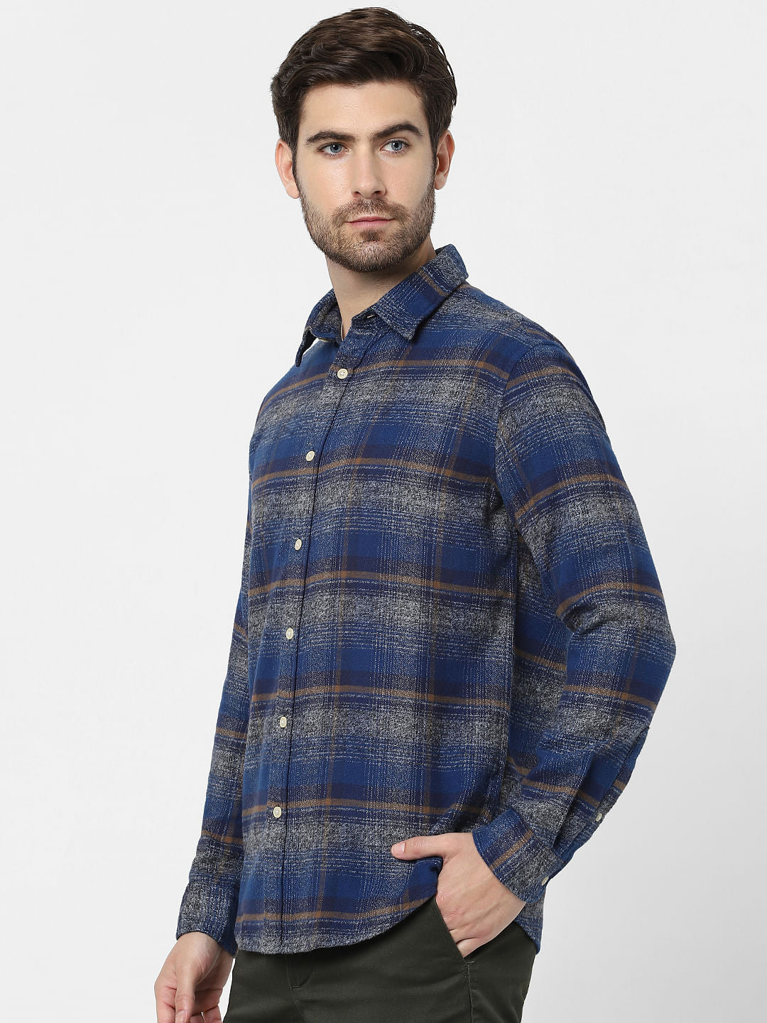 Blue Check Organic Cotton Full Sleeves Shirt